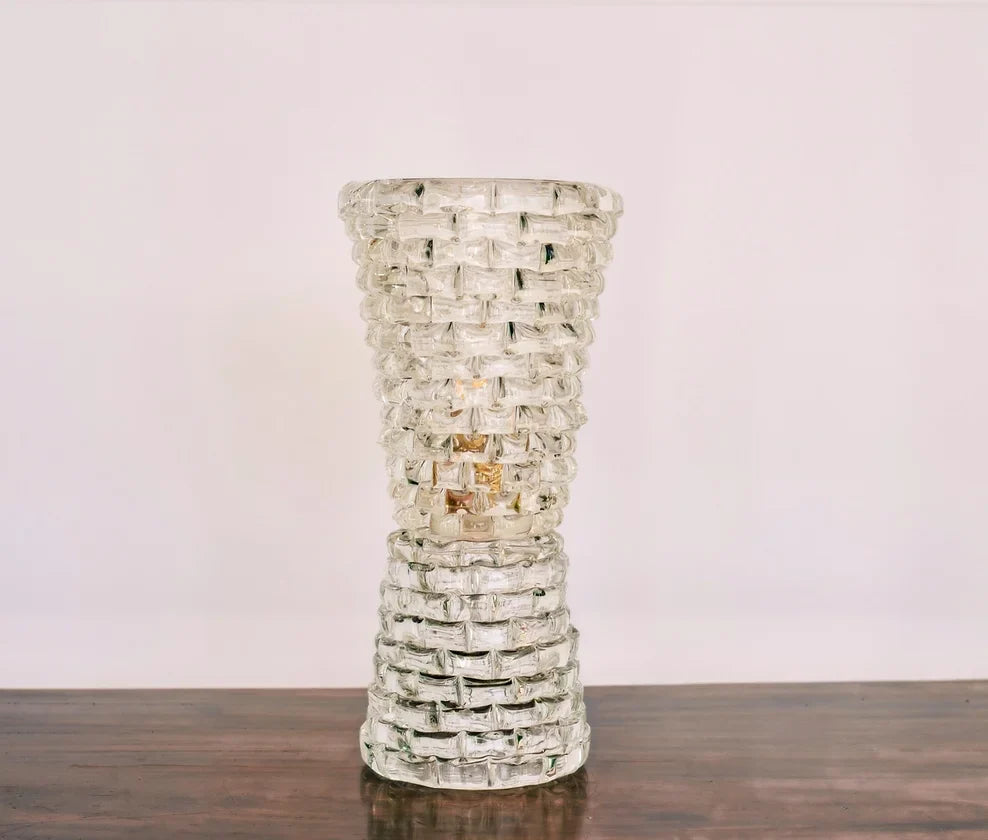 ROUNDED ROSTRATO MURANO GLASS TABLE LAMP