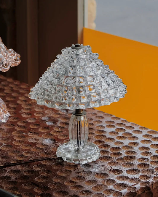 MURANO GLASS PETITE TABLE LAMP w. ROSTRATO SHADE