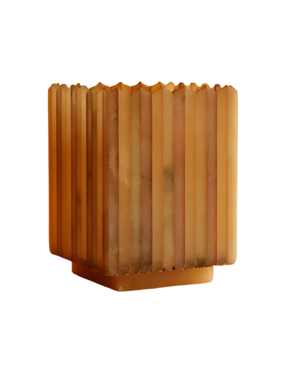 MULTI COLOURED ALABASTER TABLE LAMP