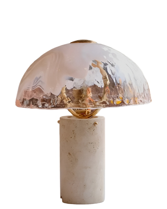 LA MURRINA TABLE LAMP w. TRAVERTINE BASE