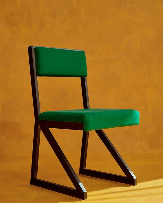 SET OF FOUR STEEL TRIANGLE CHAIRS
