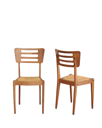 OAK & CANE DINING CHAIRS