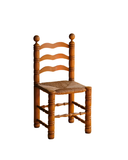SET OF SIX SPANISH TURNED DINING CHAIRS