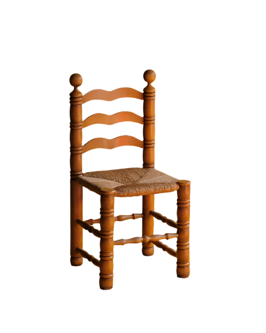 SET OF SIX SPANISH TURNED DINING CHAIRS