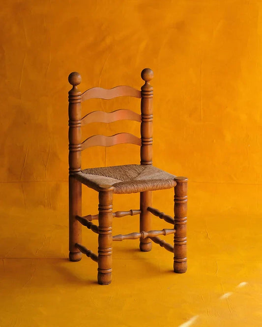 SET OF SIX SPANISH TURNED DINING CHAIRS