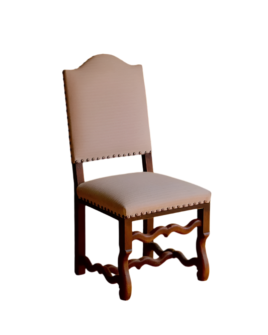 SET OF SIX TALL BACK DINING CHAIRS