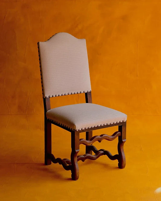 SET OF SIX TALL BACK DINING CHAIRS