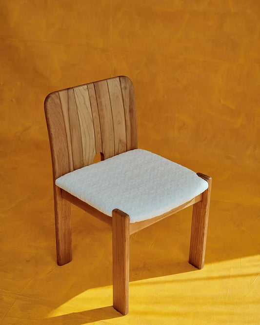 SET OF SIX ASH DINING CHAIRS