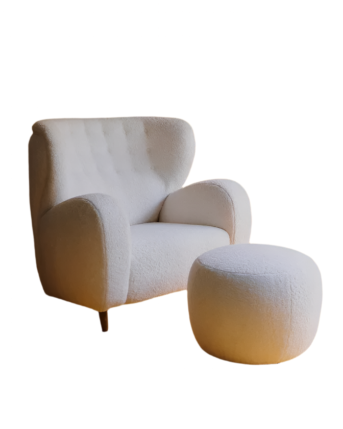 PAIR OF SHEEPSKIN ARM CHAIRS