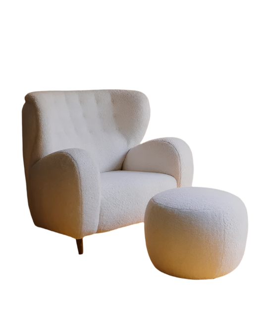 PAIR OF SHEEPSKIN ARM CHAIRS