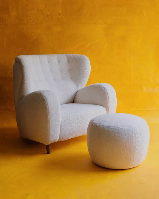 PAIR OF SHEEPSKIN ARM CHAIRS