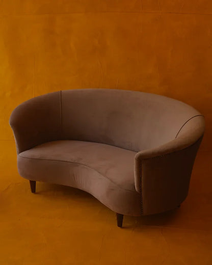 THREE PIECE VELVET SETTE SOFA SET