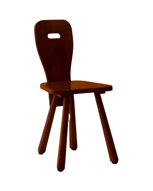 PAIR OF TEAK CHAIRS w. HANDLE