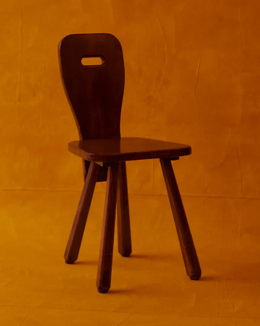 PAIR OF TEAK CHAIRS w. HANDLE