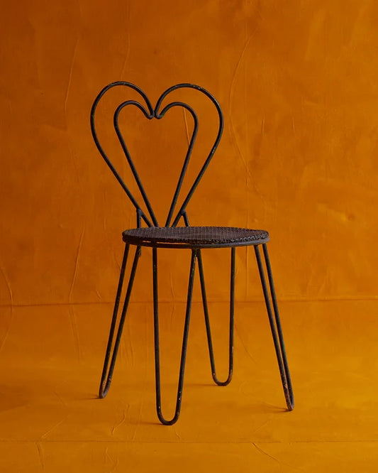 METAL HEART CHAIR IN GREEN