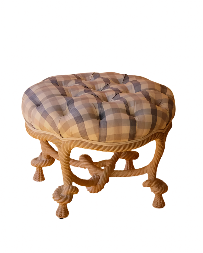 COILED ROPE OTTOMAN