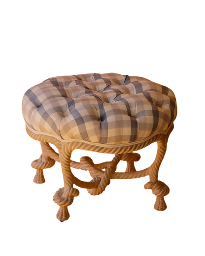 COILED ROPE OTTOMAN