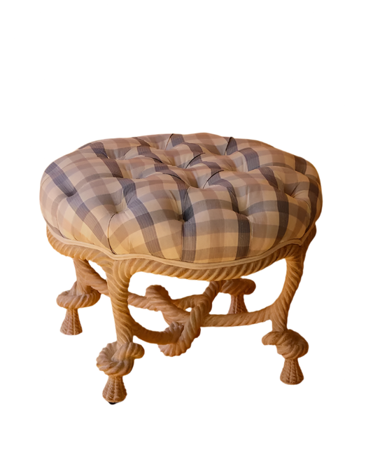 COILED ROPE OTTOMAN