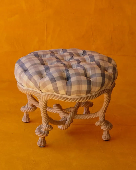 COILED ROPE OTTOMAN
