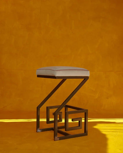GREEK KEY COUNTER STOOLS