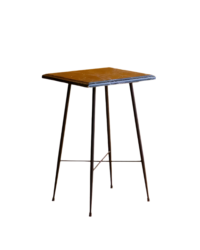 GREEN MARBLE PEDESTAL TABLE