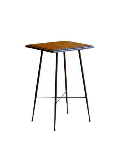 GREEN MARBLE PEDESTAL TABLE