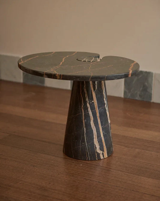 EROS BLACK VEINED MARBLE SIDE TABLES