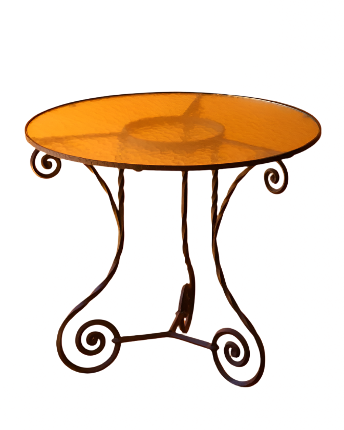 WROUGHT IRON SIDE TABLE