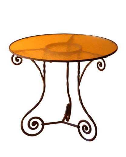 WROUGHT IRON SIDE TABLE