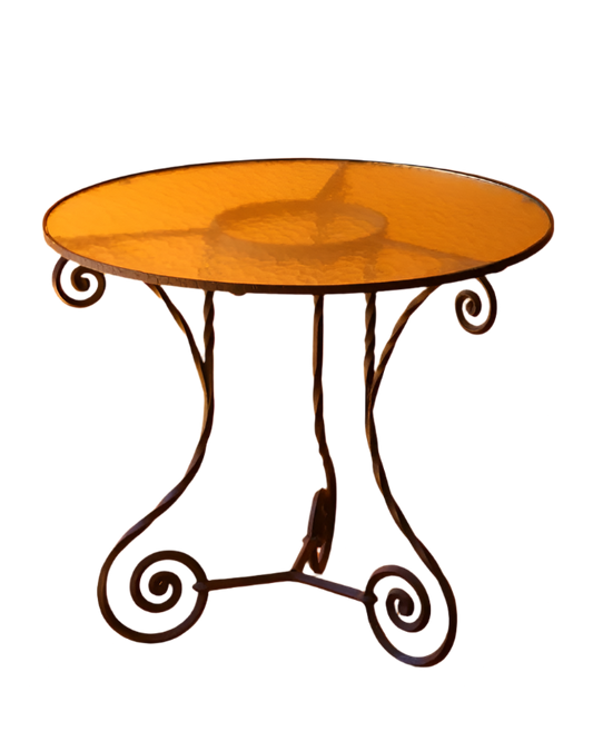 WROUGHT IRON SIDE TABLE