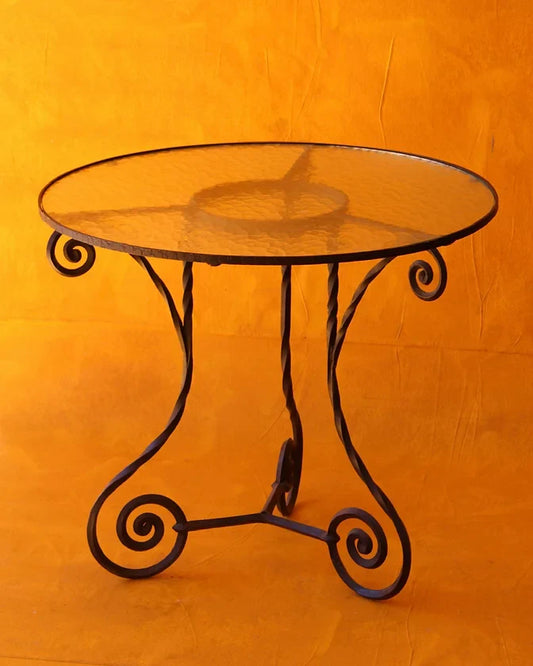 WROUGHT IRON SIDE TABLE