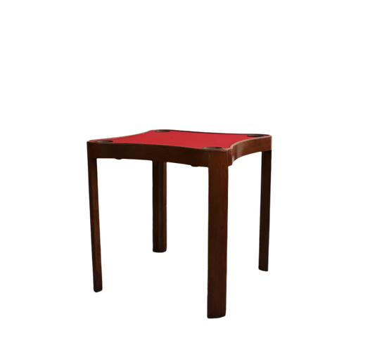 RED SLATE GAMES TABLE w. ASH TRAYS