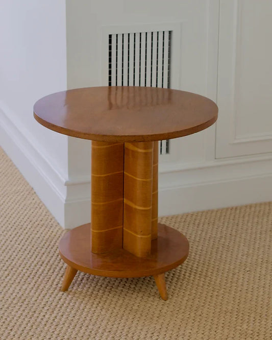ART DECO CROSS BASE SIDE TABLE