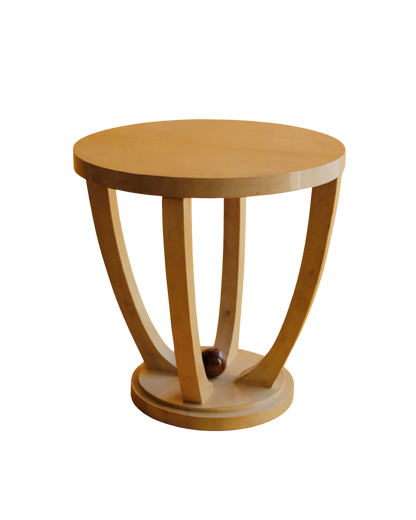 IVORY ART DECO PARCHMENT SIDE TABLE
