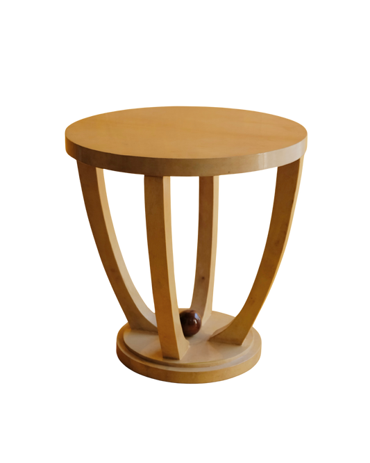 IVORY ART DECO PARCHMENT SIDE TABLE