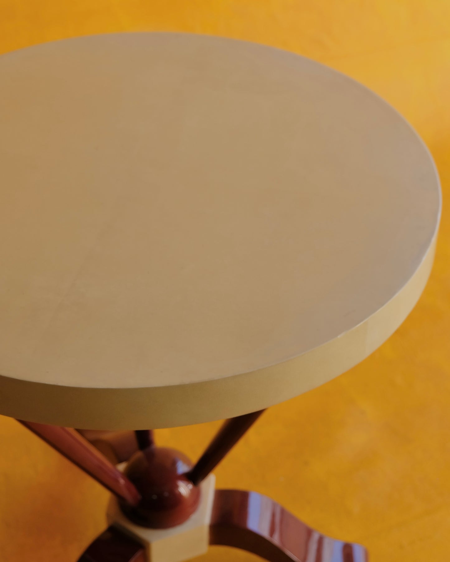 ROSEWOOD ART DECO PARCHMENT SIDE TABLE