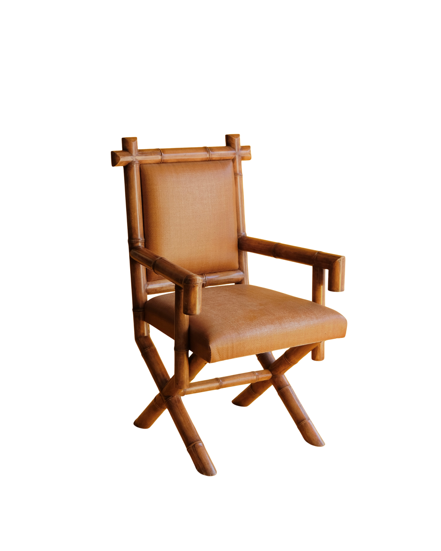 SET OF FOUR BAMBOO ARMCHAIRS