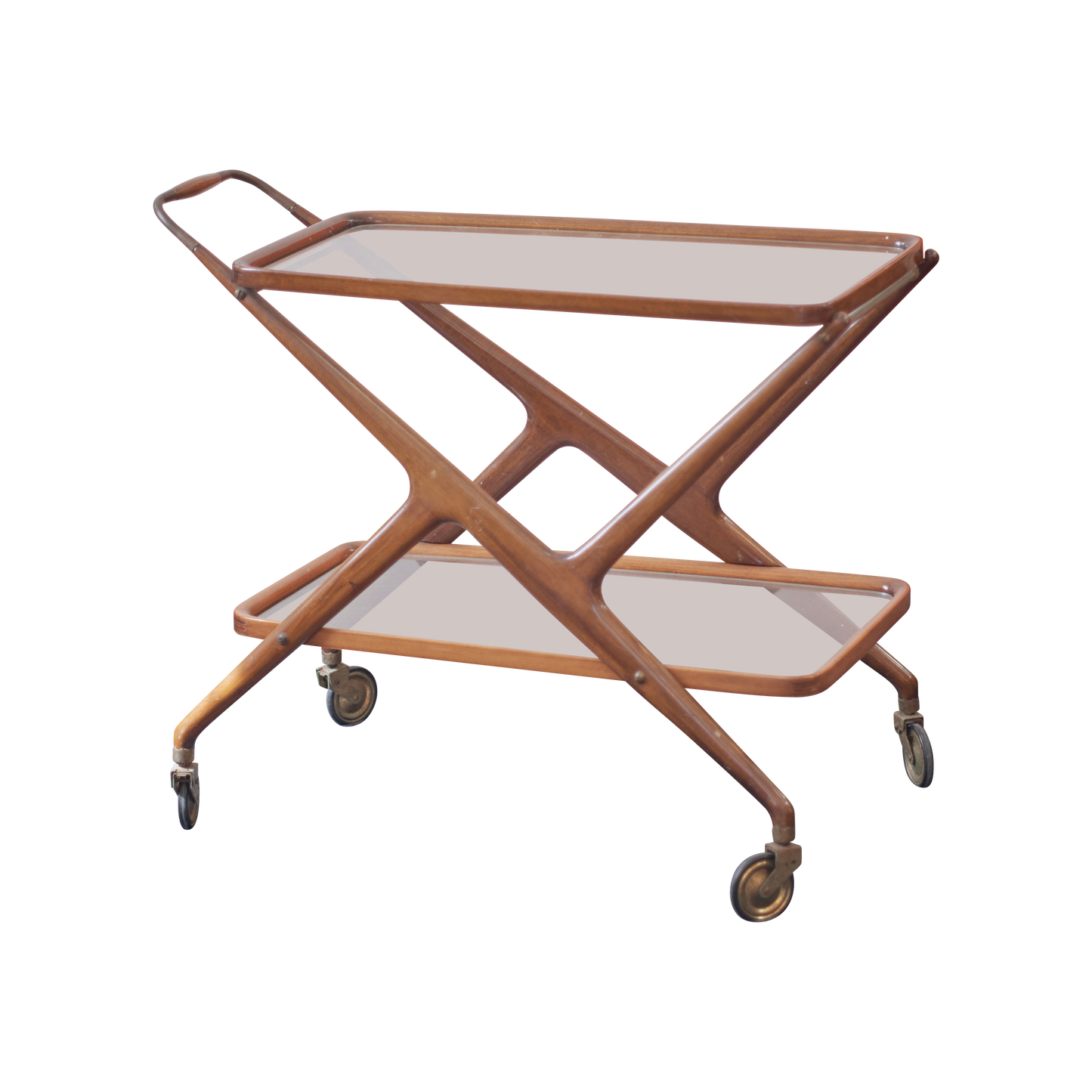 TIMBER & GLASS BAR CART