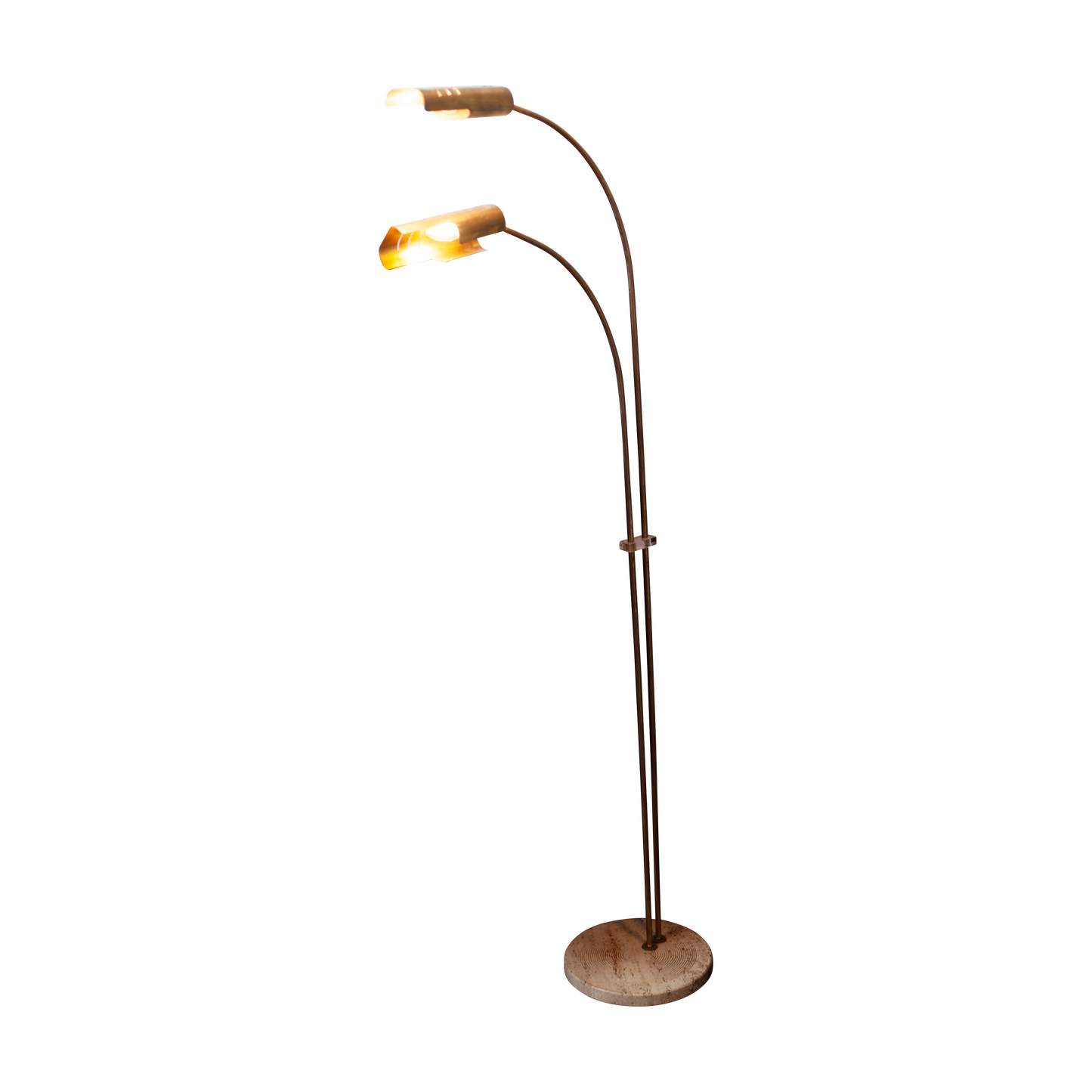 TWIN ARCH BRASS FLOOR LAMP