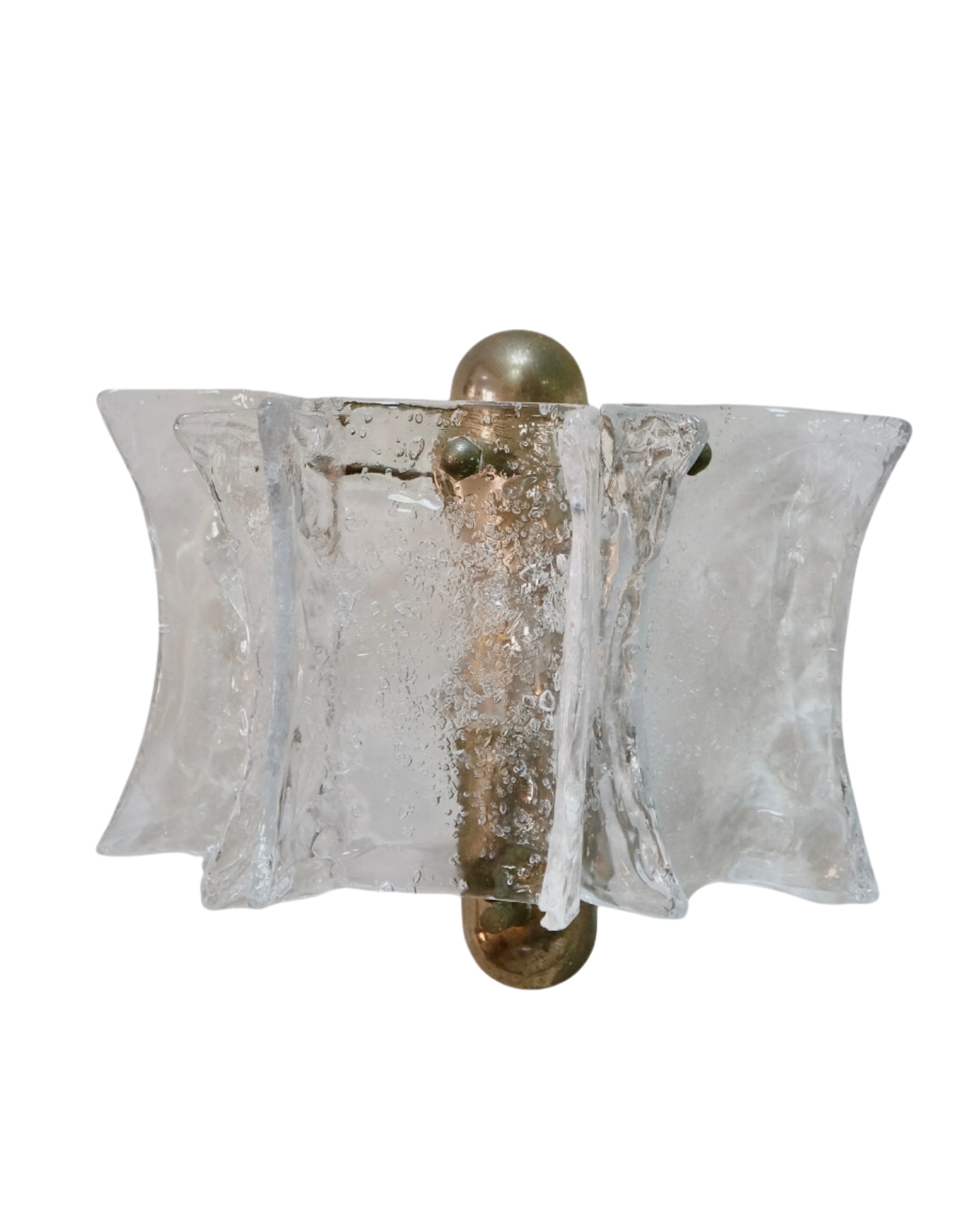 CURVED THREE PANEL SEEDED MURANO SCONCE