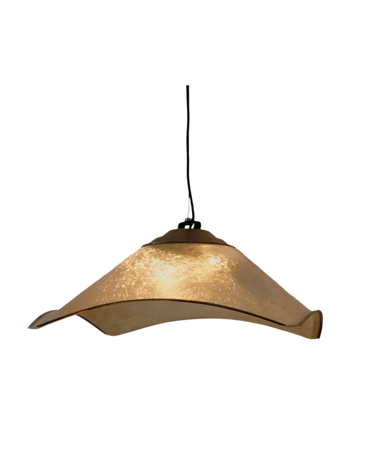 FIBERGLASS & BRASS SCULPTURAL PENDANTS