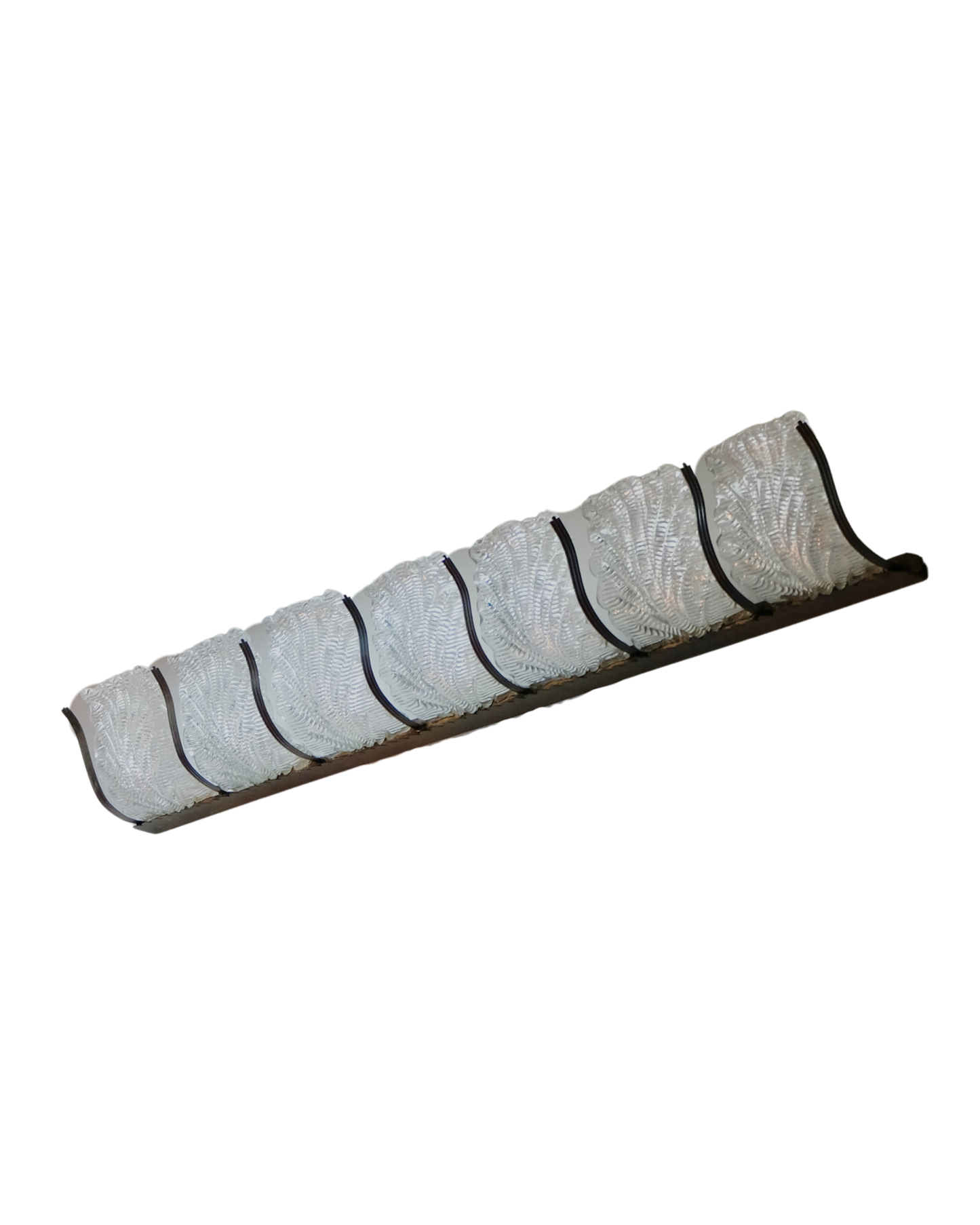 MURANO GLASS SEVEN LEAF BRASS WALL LIGHT