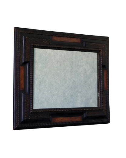 SMALL DUTCH BAROQUE MIRRORS w. EBONIZED FRAME