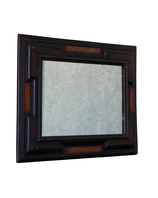 SMALL DUTCH BAROQUE MIRRORS w. EBONIZED FRAME