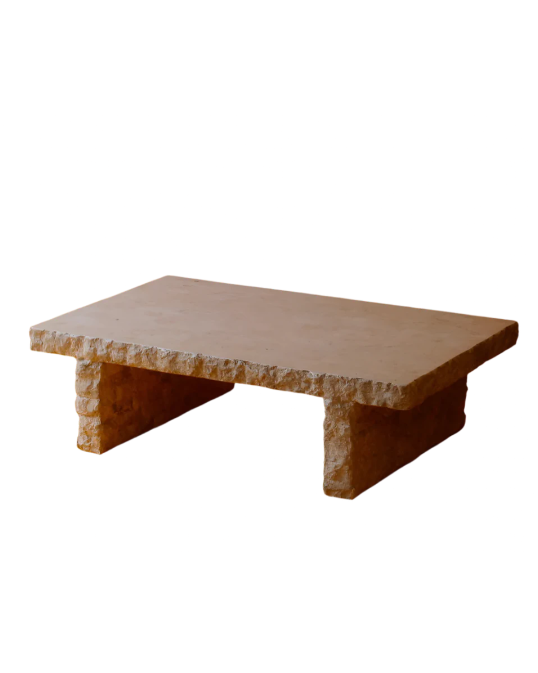 RAW EDGE TRAVERTINE COFFEE TABLE