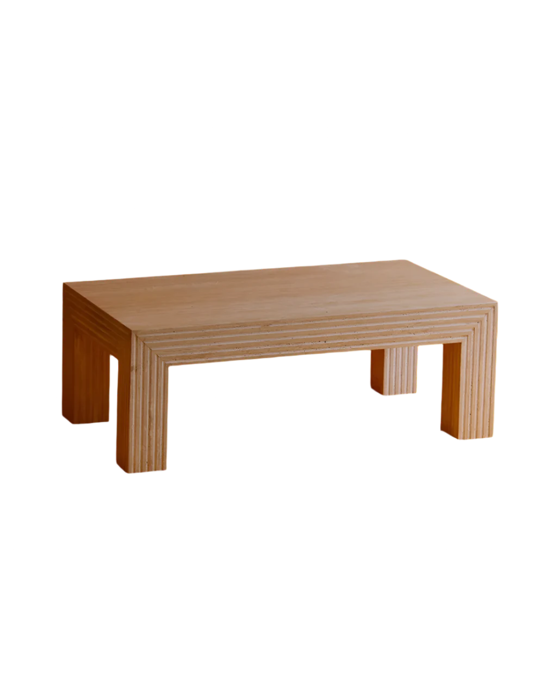 RECTANGULAR TRAVERTINE COFFEE TABLE