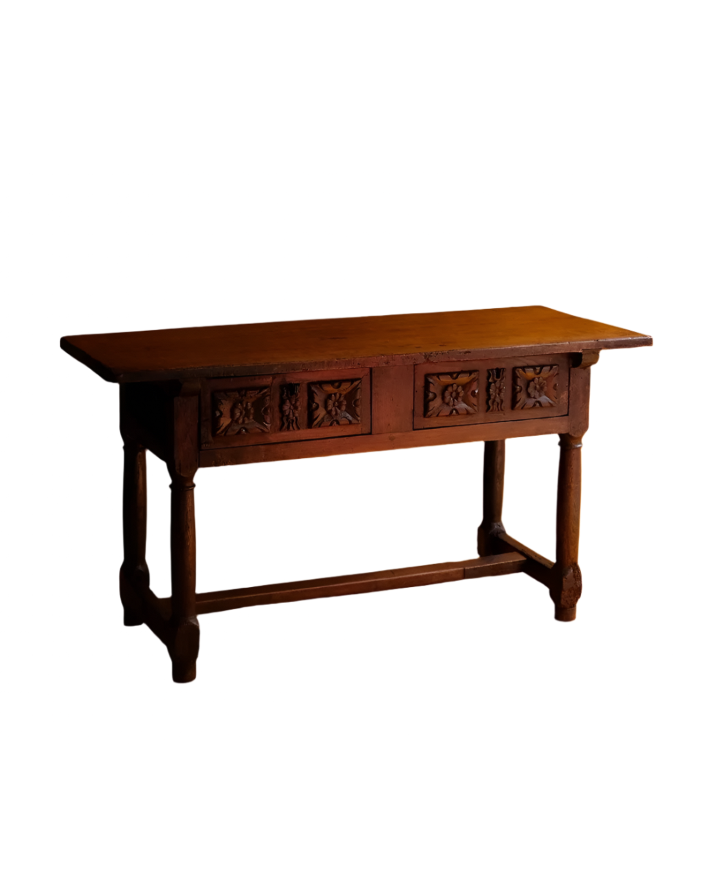 SPANISH 18th CENTURY TWO DRAWER CONSOLE TABLE