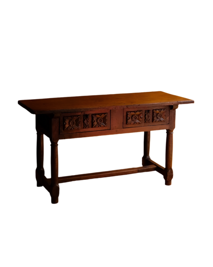 SPANISH 18th CENTURY TWO DRAWER CONSOLE TABLE