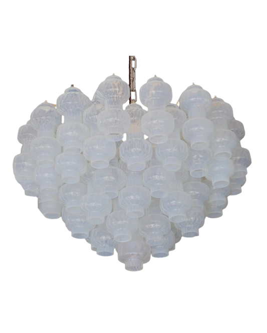 VENINI IRIDESCENT CHAND w. GRAPE MOTIF