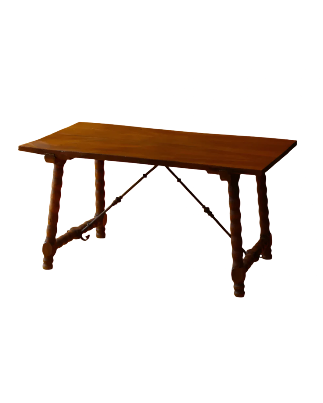 WALNUT SPANISH HAND CARVED TABLE